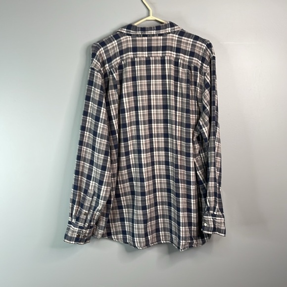 Wind River Mens Plaid Brushed Cotton Snap Shirt Blues Greys Classic Fit Size XL - Picture 7 of 12